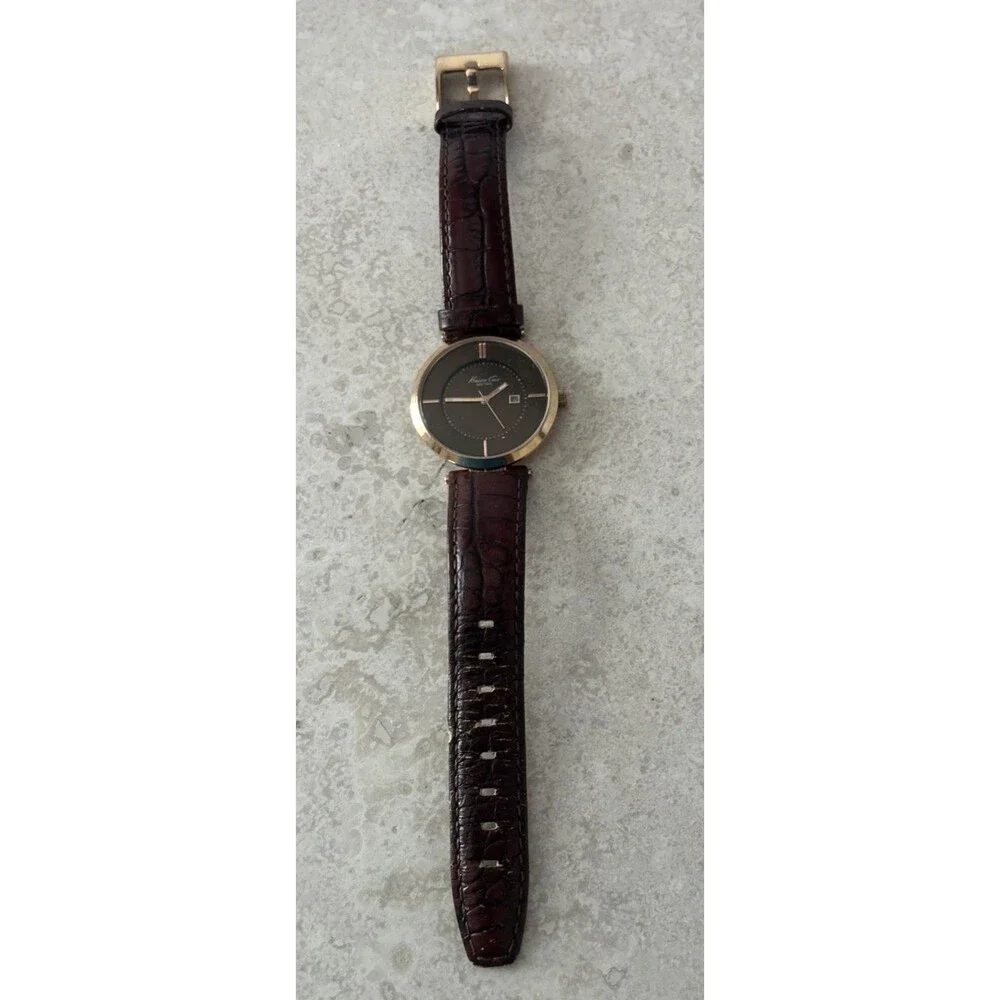 Kenneth Cole New York KC2597 Womens Watch Brown Face Gold Dial New Battery